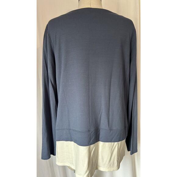 J. Jill Blue Soft Cotton Pullover Top Tee Shirt Blouse Womens M - Picture 3 of 5